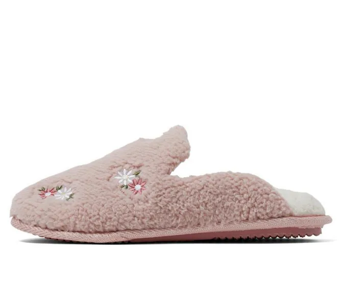 Dearfoams Teddy Heart Scuff Slippers