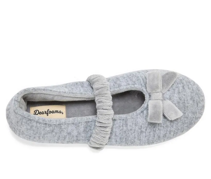 Dearfoams Women's Harmony Knit MaryJ Slippers