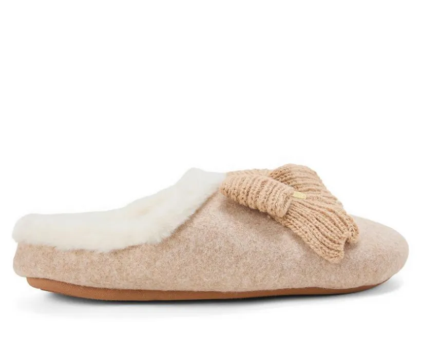Dearfoams Women's Josie Knit Bow Slippers