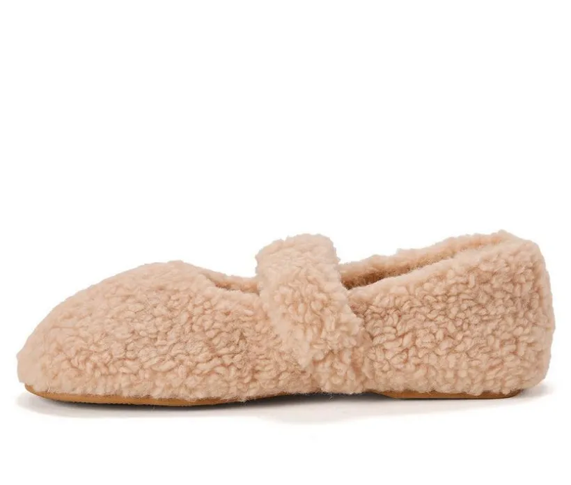 Dearfoams Women's Maryanne Luxe Teddy Slippers
