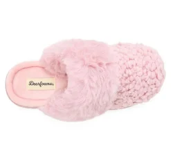 Dearfoams Woomen's Courtney Knit Scuff Slippers