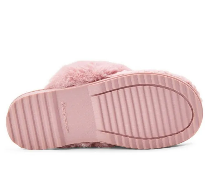 Dearfoams Woomen's Courtney Knit Scuff Slippers