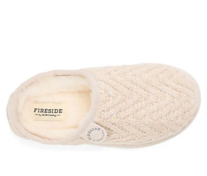 Fireside by Dearfoams Greta Genuine Shearling Clog Slippers