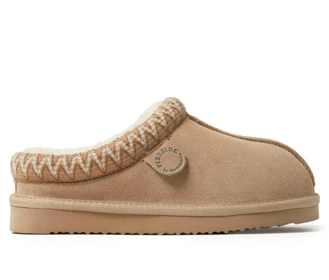 Fireside by Dearfoams Greta Genuine Shearling Clog Slippers