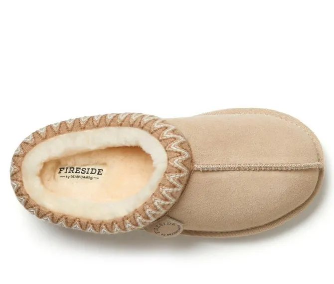 Fireside by Dearfoams Greta Genuine Shearling Clog Slippers
