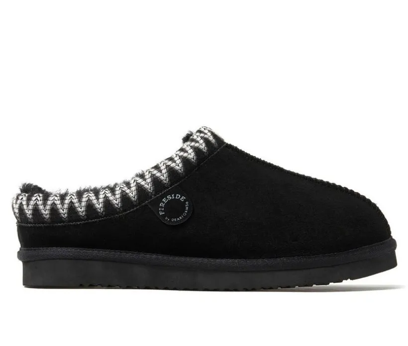 Fireside by Dearfoams Men's Grafton Genuine Shearling Clog Slippers