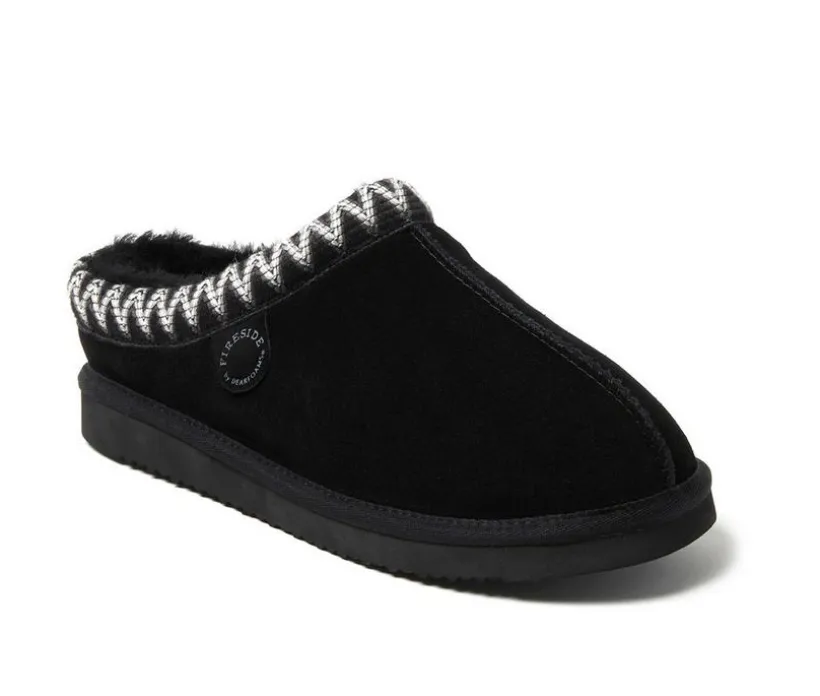 Fireside by Dearfoams Men's Grafton Genuine Shearling Clog Slippers