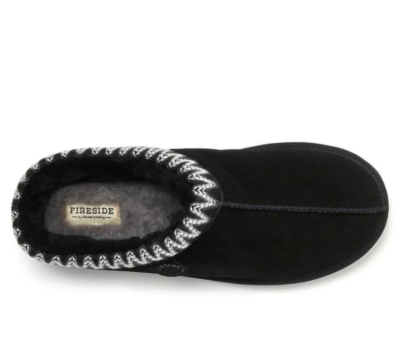 Fireside by Dearfoams Men's Grafton Genuine Shearling Clog Slippers