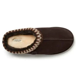 Fireside by Dearfoams Men's Grafton Genuine Shearling Clog Slippers