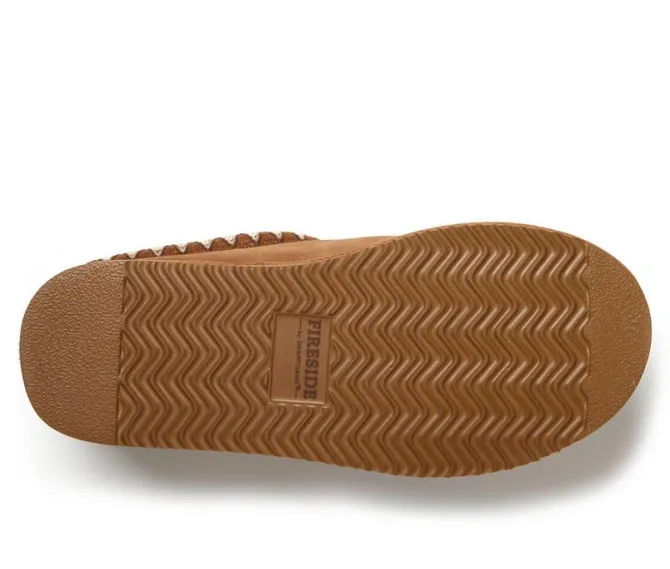 Fireside by Dearfoams Men's Grafton Genuine Shearling Clog Slippers