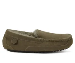 Fireside by Dearfoams Men's Melbourne Genuine Shearling Moccasin Slippers