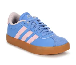 Girls' Adidas Little Kid & Big Kid VL Court 3.0 Suede Sneakers