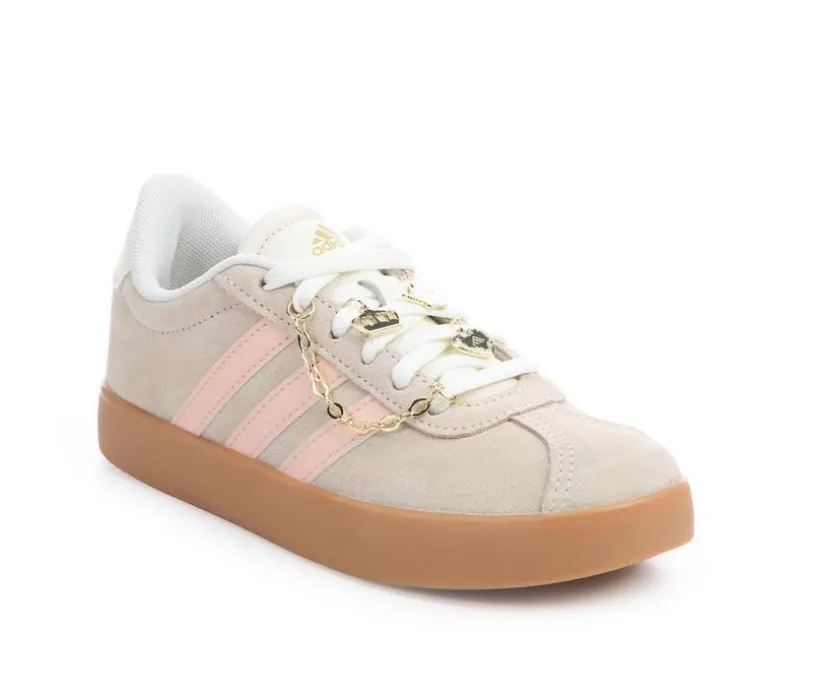 Girls' Adidas Little Kid & Big Kid VL Court 3.0 Suede Sneakers