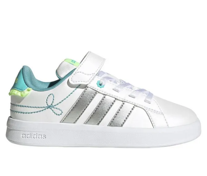 Girls' Adidas Little Kid Grand Court 3.0 El C Sneakers
