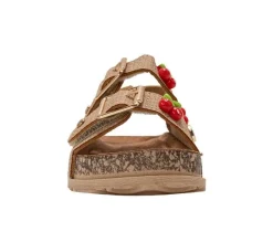 Girls' Bebe Toddler Cherrylet Footbed Sandals
