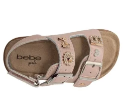 Girls' Bebe Toddler Poppy Footbed Sandals