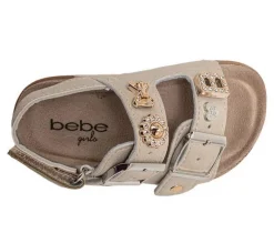 Girls' Bebe Toddler Poppy Footbed Sandals