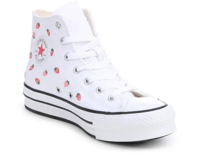 Girls' Converse Big Kid Chuck Taylor Lift Strawberry High-Top Sneakers