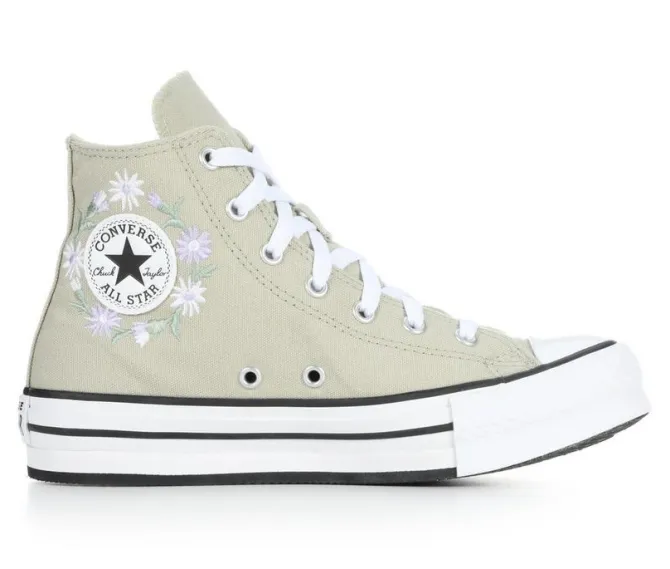 Girls' Converse Chuck Taylor Embroidered Floral Lift Sneakers