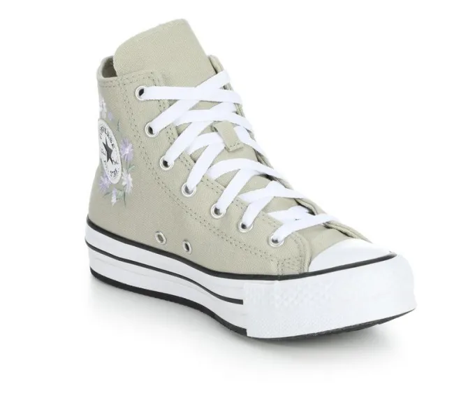 Girls' Converse Chuck Taylor Embroidered Floral Lift Sneakers