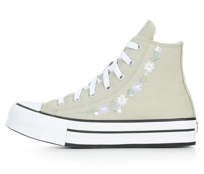Girls' Converse Chuck Taylor Embroidered Floral Lift Sneakers