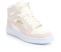 Girls' Puma Big Kid Rebound Layup Bling High Top Sneakers