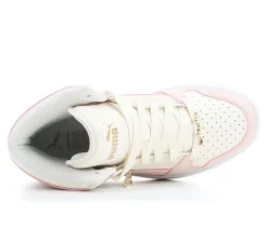 Girls' Puma Big Kid Rebound Layup Bling High Top Sneakers