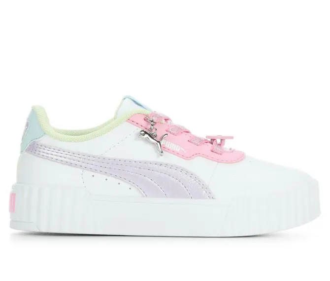 Girls' Puma Little Kid Carina 3.0 Block Party Sneakers