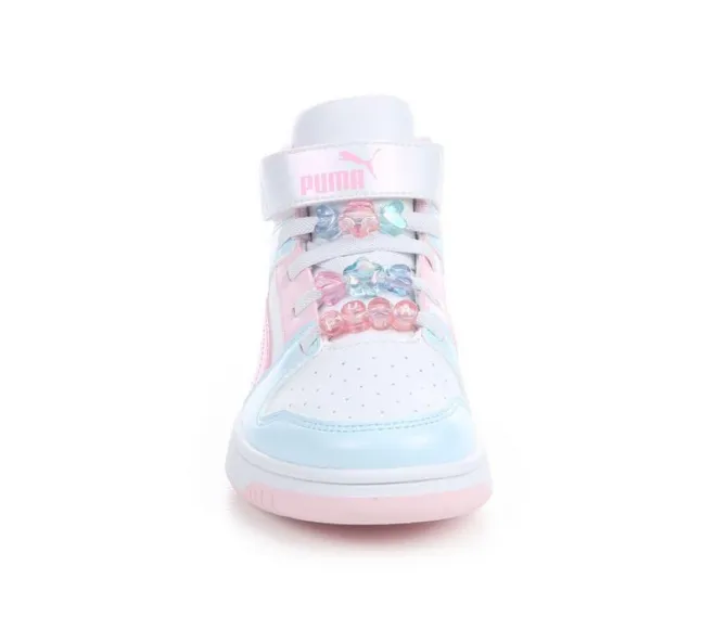 Girls' Puma Little Kid Rebound LayUp Beads Sneakers