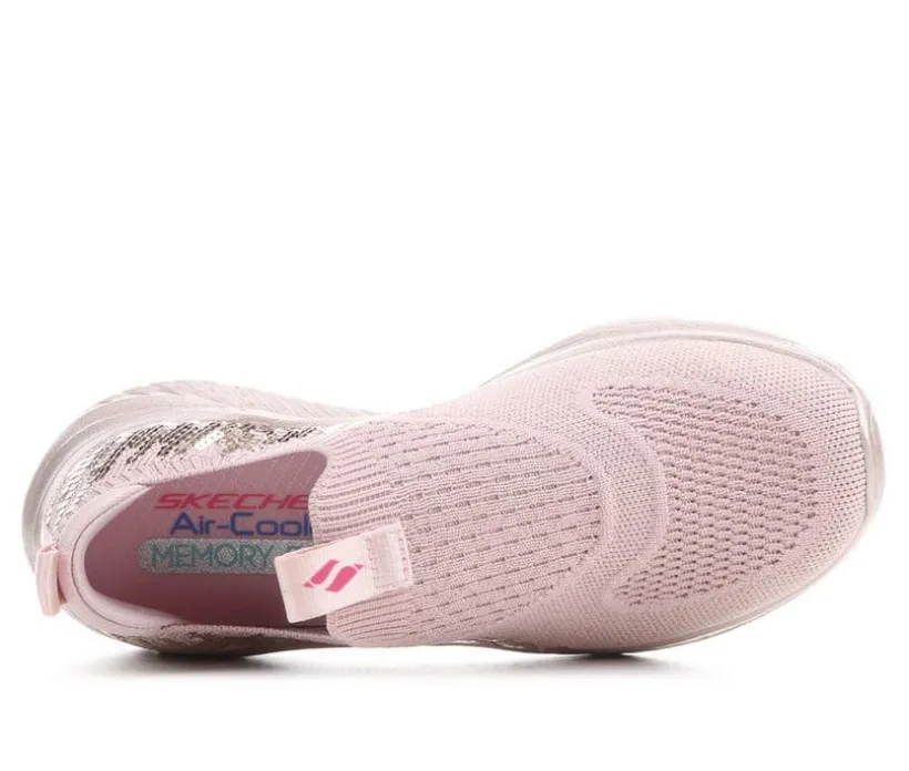 Girls' Skechers Little Kid & Big Kid Ultra Flex 3 Sequin Casual Sneakers