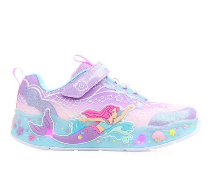 Girls' Skechers Little Kid Mermaid Dreams Light-Up Shoes