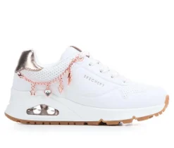 Girls' Skechers Street Little Kid & Big Kid Uno Gen 1 Charm Sneakers
