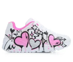 Girls' Skechers Street Little Kid & Big Kid Uno Lite Graffiti Sneakers