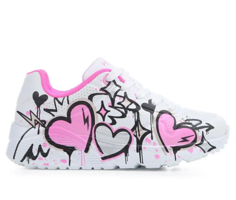 Girls' Skechers Street Little Kid & Big Kid Uno Lite Graffiti Sneakers