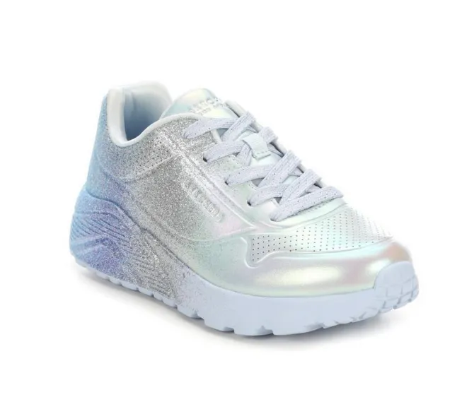 Girls' Skechers Street Little Kid & Big Kid Uno Lite Metallic Shimmers Sneakers
