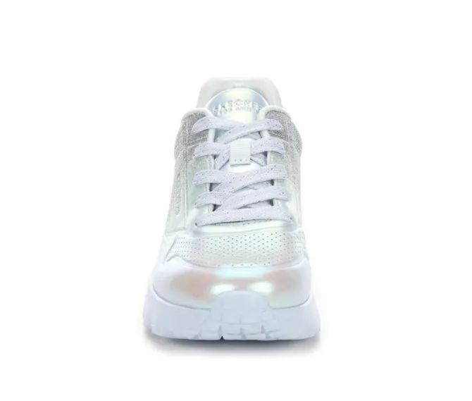 Girls' Skechers Street Little Kid & Big Kid Uno Lite Metallic Shimmers Sneakers