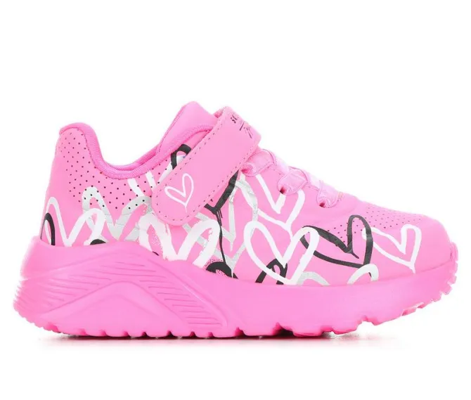 Girls' Skechers Street Toddler Uno Lite Heart Sneakers