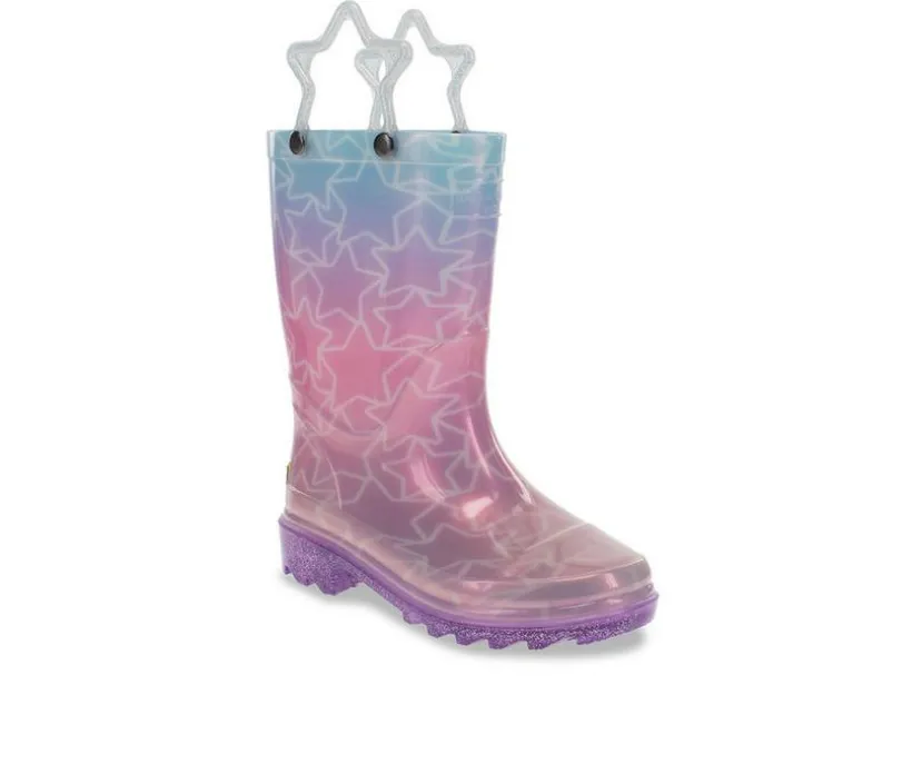 Girls' Western Chief Toddler Glitter Star Lighted Rain Boots