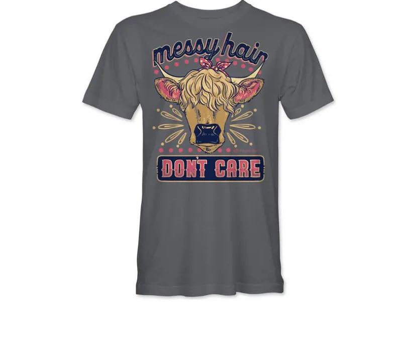 It's a Girl Thing Messy Hair Short Sleeve Shirt