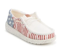 Kids' HEYDUDE Little Kid & Big Kid Wally Funk Americana Stars Casual Shoes