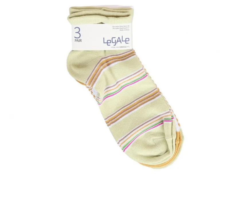 LEGALE 3PP AWNING STRIPE ANKLETS Socks