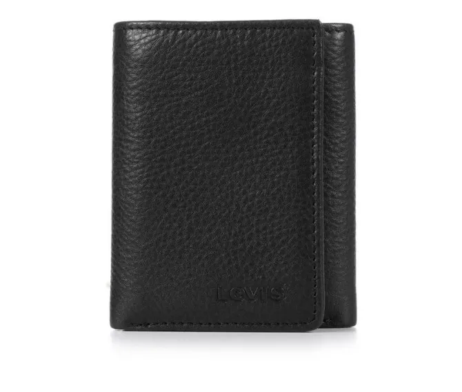 Levi's Accessories Leather Slim Trifold Wallet