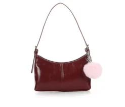 Madden Girl Crinkle PU Shoulder Bag With Charms Handbag
