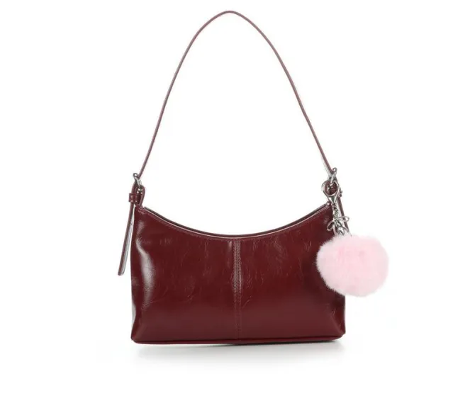 Madden Girl Crinkle PU Shoulder Bag With Charms Handbag