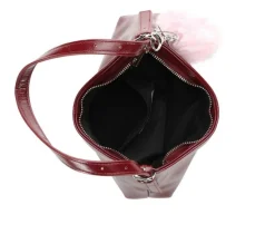 Madden Girl Crinkle PU Shoulder Bag With Charms Handbag
