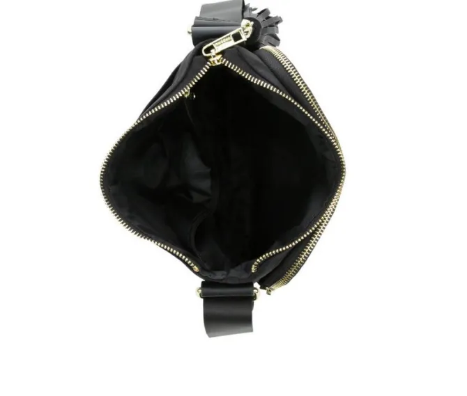 Madden Girl Nylon Tassel Crossbody Handbag