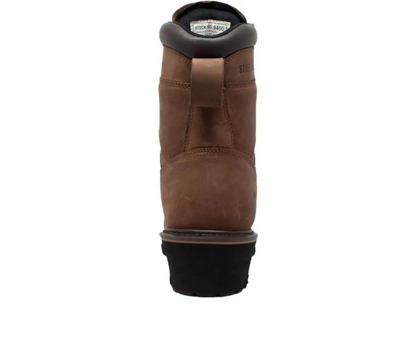 Men's AdTec 9" Steel Toe Super Logger Work Boots