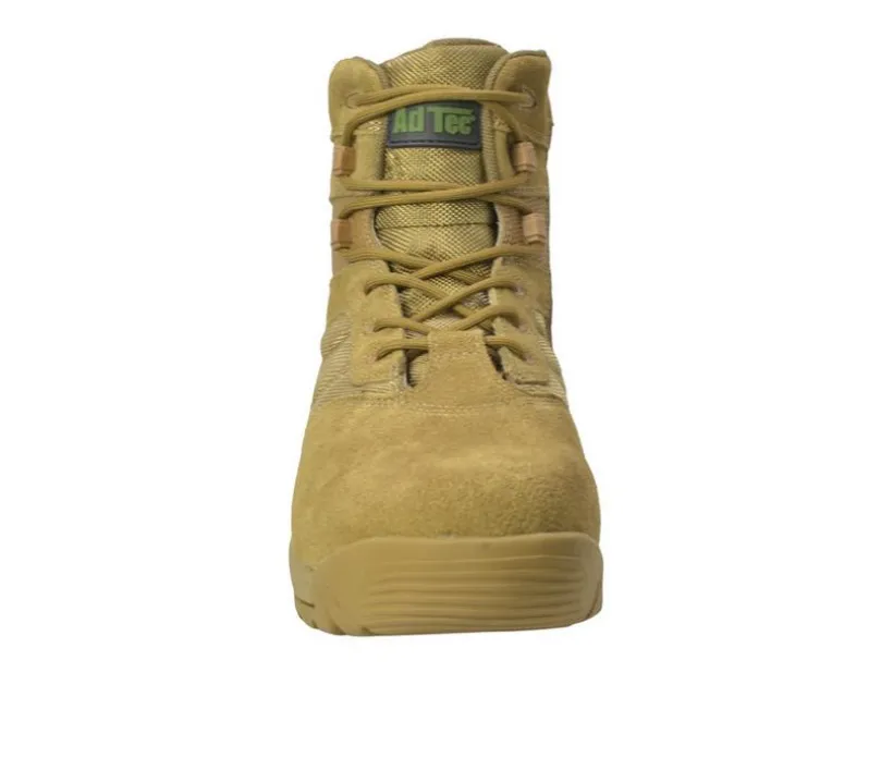 Men's AdTec 6" Suede Side Zip Tactical Work Boots