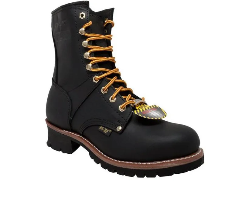 Men's AdTec 9" Waterproof Steel Toe Logger Work Boots