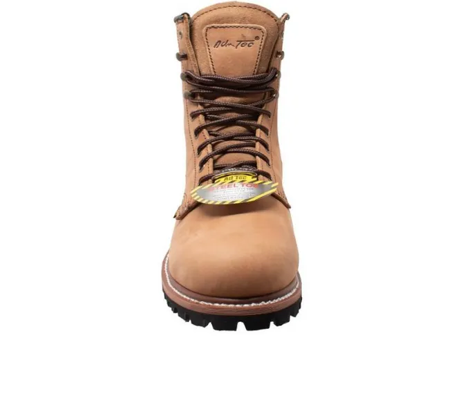 Men's AdTec 9" Waterproof Steel Toe Logger Work Boots